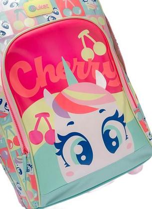 Imagem de Kit Mochila Com Rodinha + Estojo Unicórnio Cherry Puket