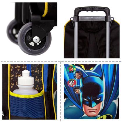 Imagem de Kit Mochila com Rodinhas Menino Infantil Batman DC