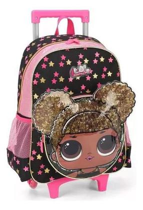 Imagem de Kit Mochila Completo Infantil Lol Queen Bee Rodinhas Tam G