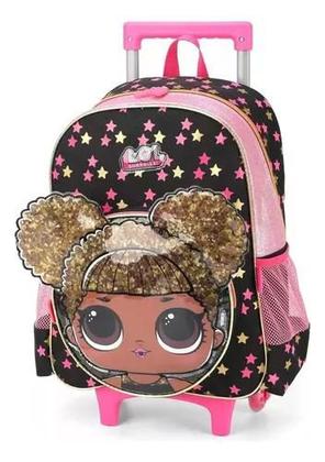 Imagem de Kit Mochila Completo Infantil Lol Queen Bee Rodinhas Tam G