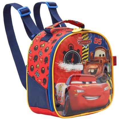 Imagem de Kit Mochila Costas 16 Carros Lancheira E Estojo Escolar