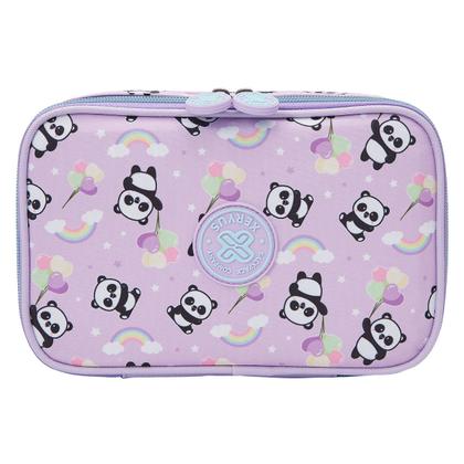 Imagem de Kit Mochila Costas 16" Panda Balão Estojo Box Passeio