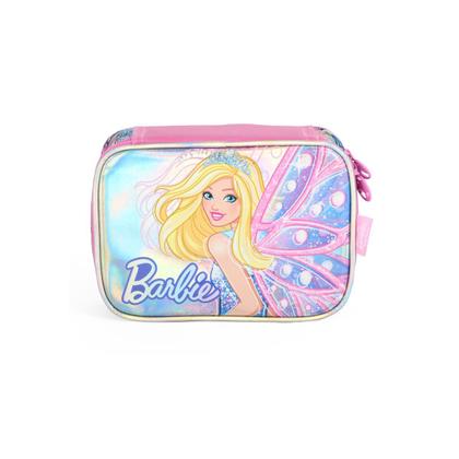 Imagem de Kit Mochila Costas Barbie Com Estojo Box Holográfico Escolar