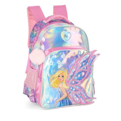 Imagem de Kit Mochila Costas Barbie Com Estojo Box Holográfico Escolar