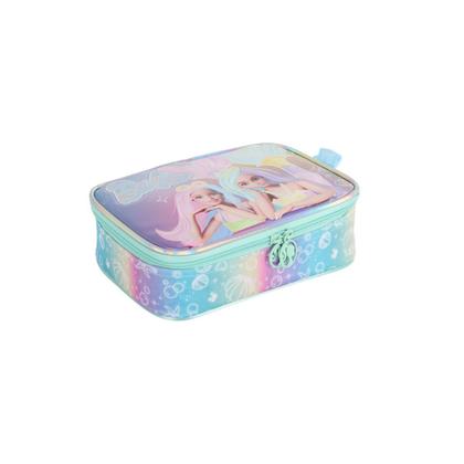 Imagem de Kit Mochila Costas Barbie Com Estojo Box Holográfico Escolar