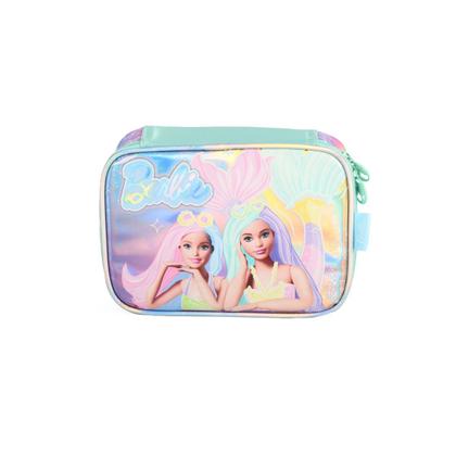 Imagem de Kit Mochila Costas Barbie Com Estojo Box Holográfico Escolar