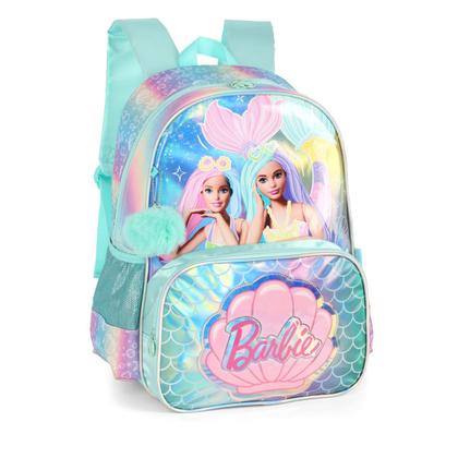 Imagem de Kit Mochila Costas Barbie Com Estojo Box Holográfico Escolar