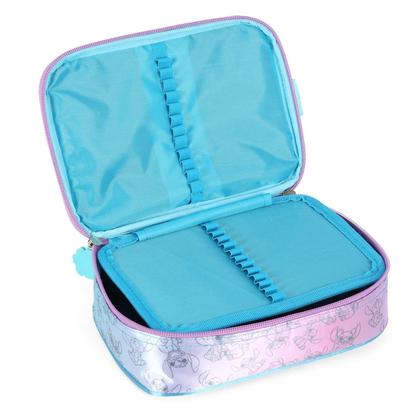 Imagem de Kit Mochila Costas e Estojo Stitch 3D em Alto Relevo AZUL