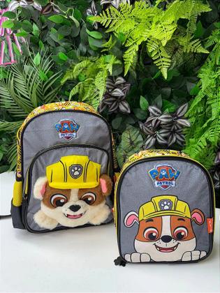 Imagem de Kit Mochila Costas e Lancheira Patrulha Canina Rubble - Ideal para Escola