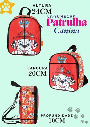Imagem de Kit Mochila Costas e Lancheira Patrulha Canina Rubble - Ideal para Escola
