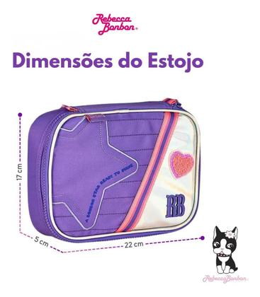 Imagem de Kit Mochila Costas Escolar Rebecca Bonbon Holográfica Shine Com Estojo 2026