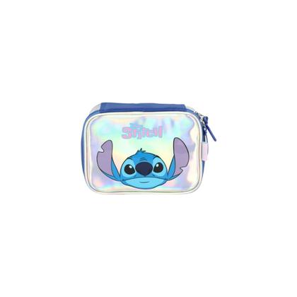Imagem de Kit Mochila Costas Holográfica Stitch Lancheira e Estojo Box