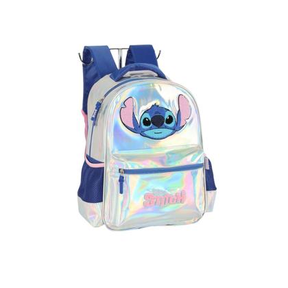 Imagem de Kit Mochila Costas Holográfica Stitch Lancheira e Estojo Box