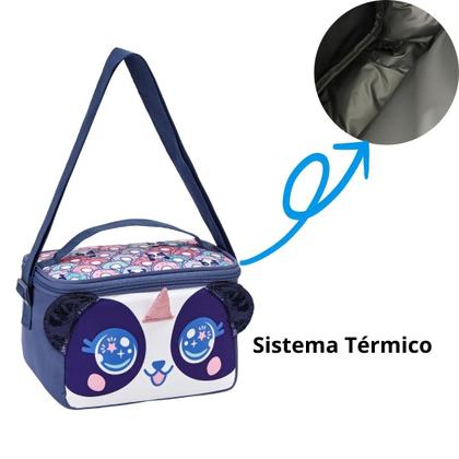 Imagem de Kit Mochila Costas Lancheira Creche Infantil Feminina Zoop