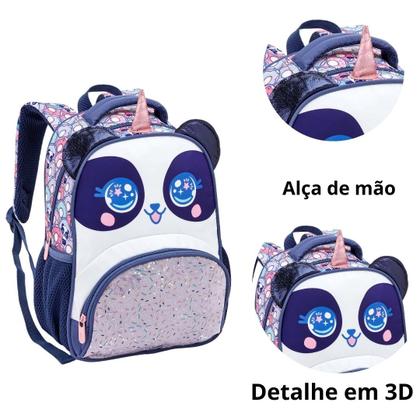 Imagem de Kit Mochila Costas Lancheira Creche Infantil Feminina Zoop