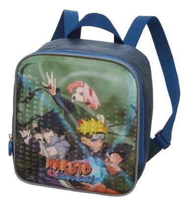 Imagem de Kit Mochila Costas Lancheira Estojo Simples Infantil Escolar Menino Naruto Jiraya Time 7