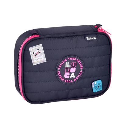 Imagem de Kit Mochila Costas Luluca Escolar Passeio Meninas Estojo Box