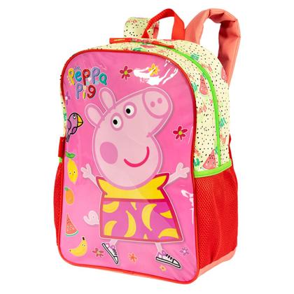 Imagem de Kit Mochila Costas Peppa Pig Com Estojo Duplo Escolar