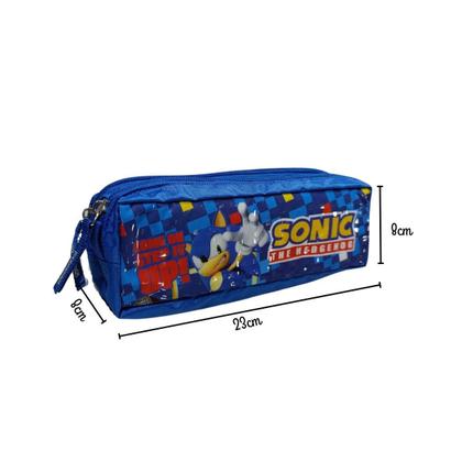 Imagem de Kit Mochila De Carrinho Lancheira E Estojo Sonic Step It Up