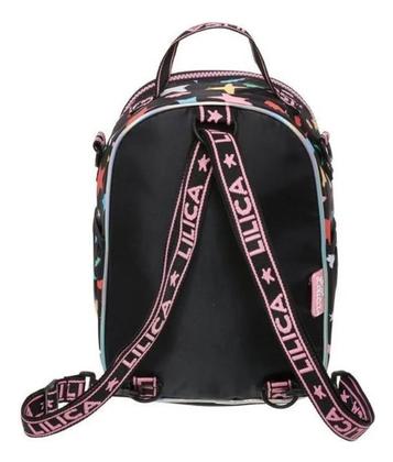 Kit Mochila De Costa Lilica Ripilica Lovit Prisma +lancheira Preto