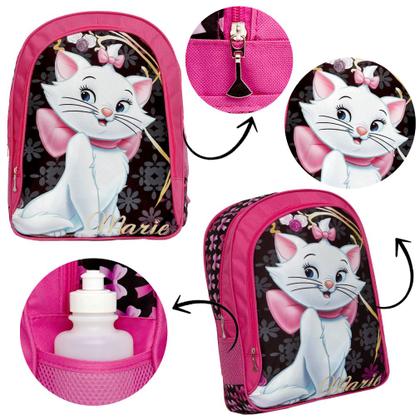 Imagem de Kit Mochila De Costas Com Lancheira Roxa Gata Marie Toys 2u