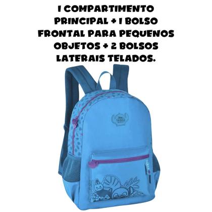 Imagem de Kit Mochila de Costas Disney Stitch Azul Claro Com Estojo