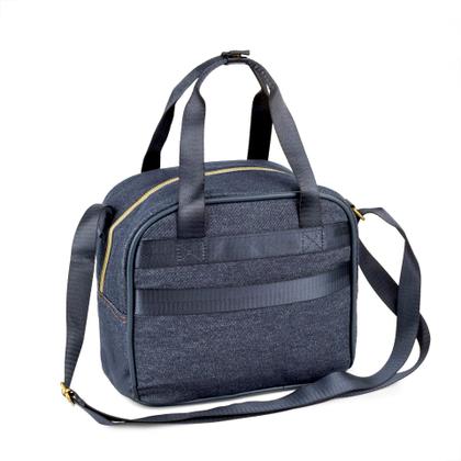 Imagem de Kit Mochila De Costas Jeans Lancheira Estojo Rebecca Bonbon