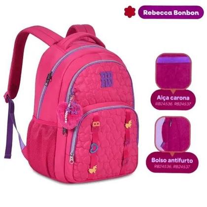 Imagem de Kit mochila de costas lancheira estojo Rebecca bonbon  Clio Style