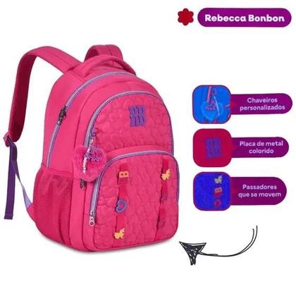 Imagem de Kit mochila de costas lancheira estojo Rebecca bonbon  Clio Style
