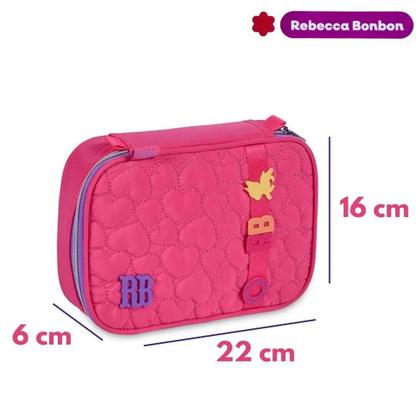 Imagem de Kit mochila de costas lancheira estojo Rebecca bonbon  Clio Style