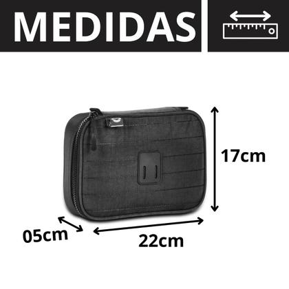 Imagem de Kit Mochila de Costas P/ Notebook Sport C/ Estojo Box Preto - Bolsa Escolar Juvenil - Clio