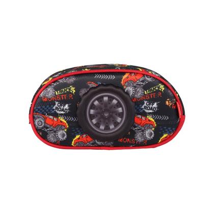 Imagem de Kit Mochila De Rodas 16" Monster Truck 3D Lancheira E Estojo