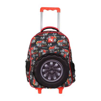 Imagem de Kit Mochila De Rodas 16" Monster Truck 3D Lancheira E Estojo