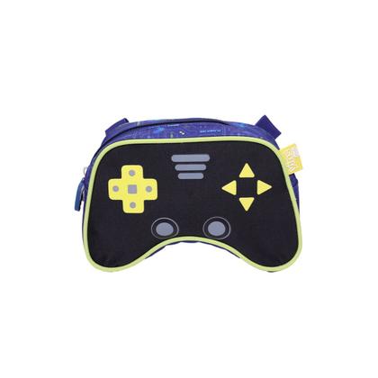 Imagem de Kit Mochila De Rodas 17" Game 3D Lancheira Estojo Escolar