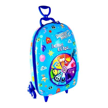 Imagem de Kit Mochila De Rodas Divertidamente 3D Lancheira Escolar