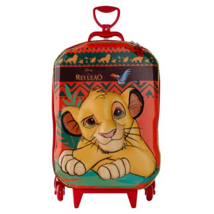 Imagem de Kit Mochila De Rodas Rei Leão 3D Lancheira Escolar Infantil