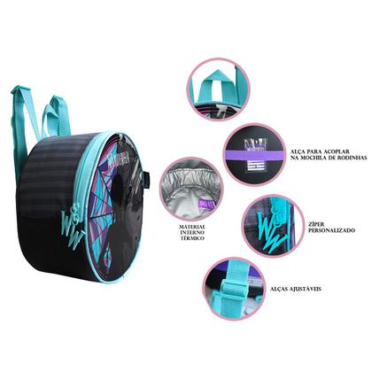 Imagem de Kit Mochila De Rodas Wandinha Com Lancheira e Estojo