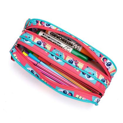 Imagem de Kit Mochila de Rodinha Escolar Unicórnio Bolsa Infantil Menina Estojo e Lancheira Resistente Polo One