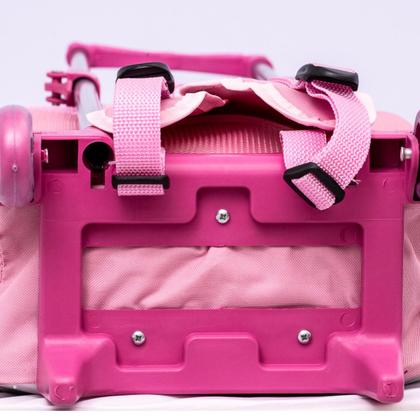 Imagem de Kit Mochila de Rodinha Escolar Unicórnio Princesa Infantil Feminino + Lancheira Transversal + Estojo Duplo Menina Cristal