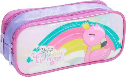 Imagem de Kit Mochila de Rodinha Lancheira e Estojo Flamingo Yepp MIF5329
