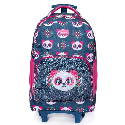 Imagem de Kit Mochila de Rodinha + Lancheira + Estojo Spector de Panda