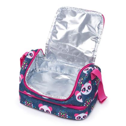 Imagem de Kit Mochila de Rodinha + Lancheira + Estojo Spector de Panda
