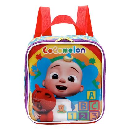 Imagem de Kit Mochila de Rodinhas Cocomelon Lancheira Térmica e Estojo - xeryus