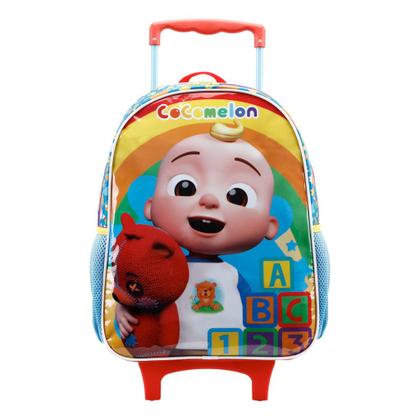 Imagem de Kit Mochila de Rodinhas Cocomelon Lancheira Térmica e Estojo - xeryus