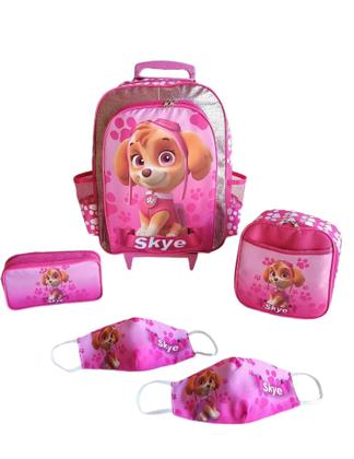 Imagem de Kit mochila de rodinhas dinossauro escolar infantil meninos masculino moda volta as aulas 