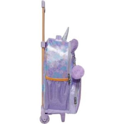 Imagem de Kit Mochila de Rodinhas Lancheira Pack Me Sweet Leopard Roxo