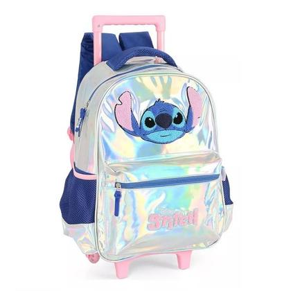 Imagem de Kit Mochila de Rodinhas + Lancheira STITCH Holografica Luxcel