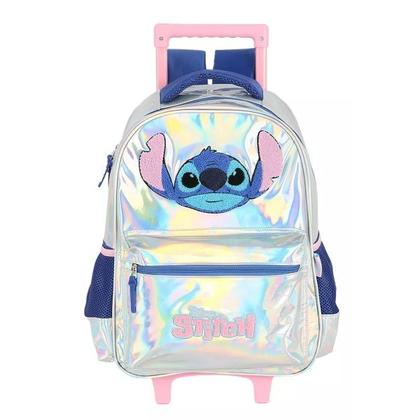 Imagem de Kit Mochila de Rodinhas + Lancheira STITCH Holografica Luxcel