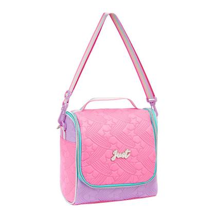 Imagem de Kit Mochila de Rodinhas + Lancheira Térmica + Estojo Box Love Just Estrelas DENLEX