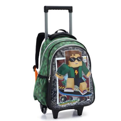 Imagem de Kit Mochila de Rodinhas + Lancheira Térmica + Estojo Duplo Gamecraft DENLEX